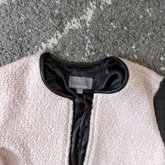 Tinley Road faux leather/wool coat sz: S - Picture 3 of 5